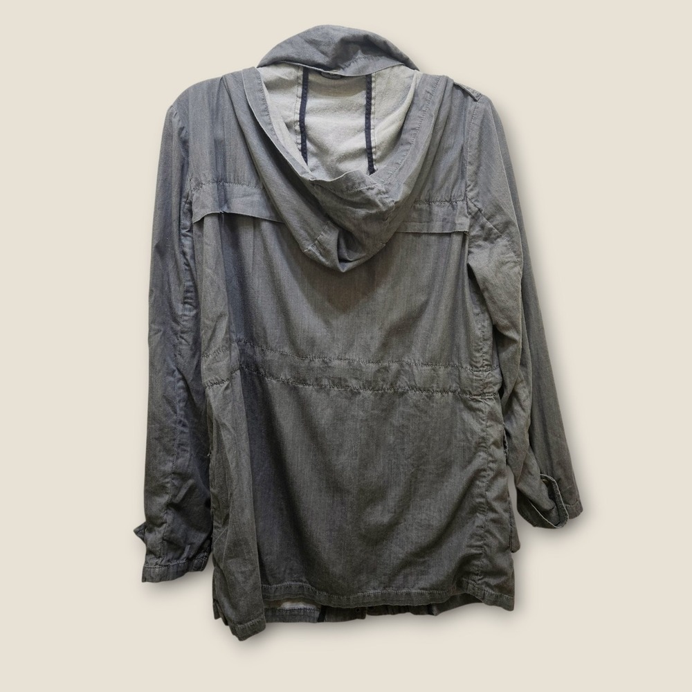 Banana Republic Women's Gray Cotton Utility Anorak Jacket with Hood - M - Picture 2 of 13